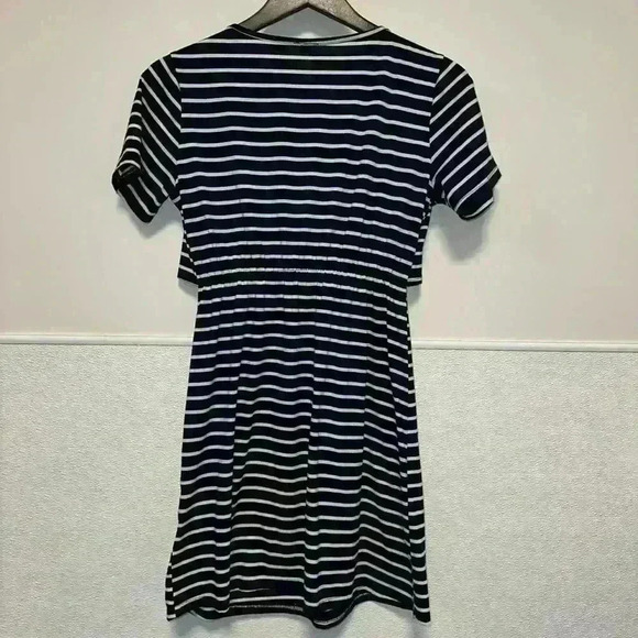 Women's Nursing Dress S Navy & White Striped - Picture 7 of 11